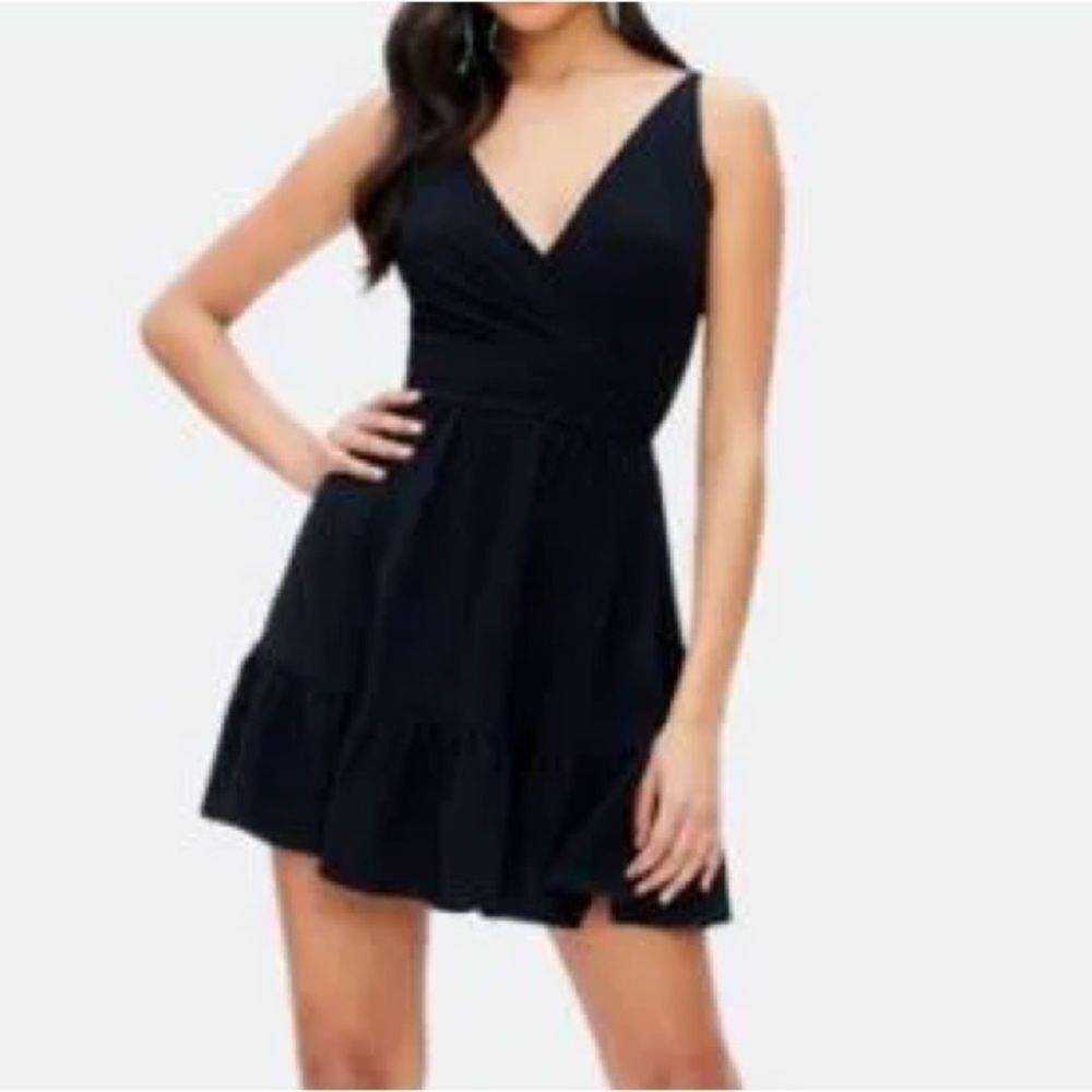NWT Dress the Population Solange tiered Mini dress size large women's